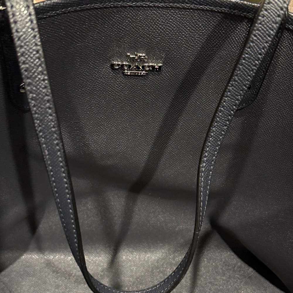 Coach Dark Blue Signature Tote - Picture 2 of 4